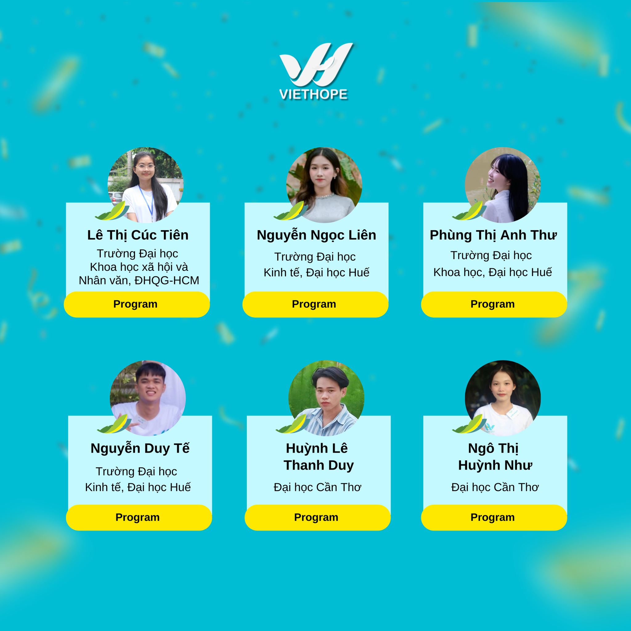 Những gương mặt Fellows của VietHope Fellow Program 2026