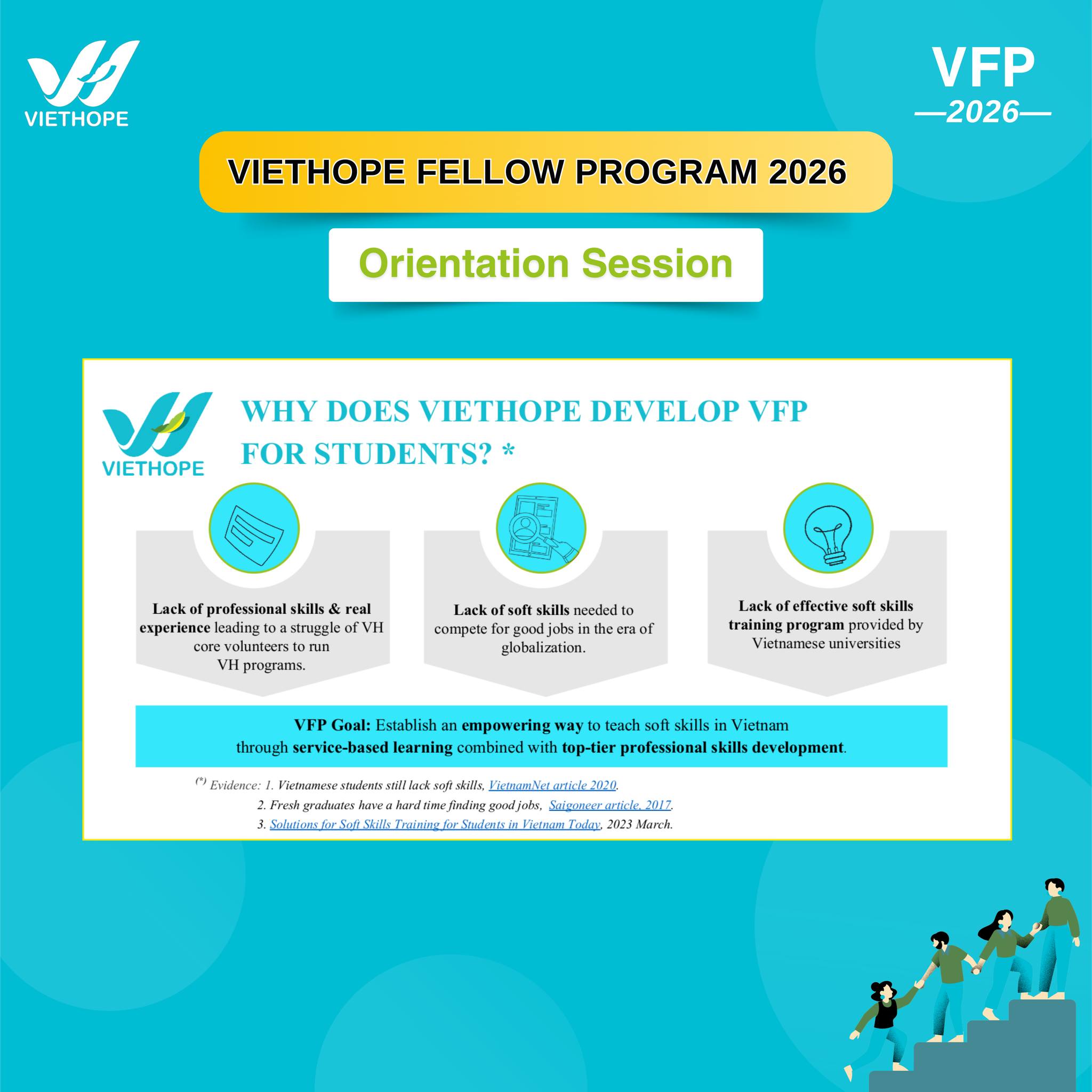 Lý do VietHope phát triển chương trình VietHope Fellows Program dành cho sinh viên